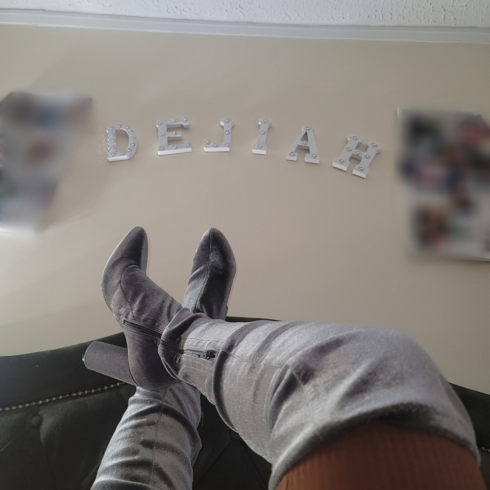 πSasha Grey Heeled Bootπ - Picture 4 of 4